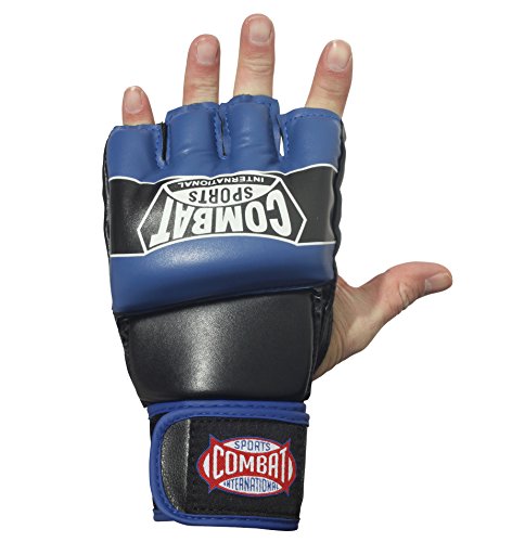 Combat Sports Pro Style Grappling MMA Gloves - color: Blue, size: Large