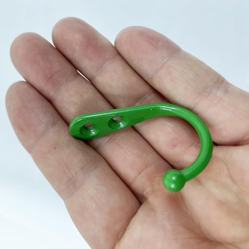 4 Pcs Wall Mounted Hooks for Bedroom,Bathroom,Kitchen,and Cabinet Hangers (with 8 Screws)-Green - color: Green