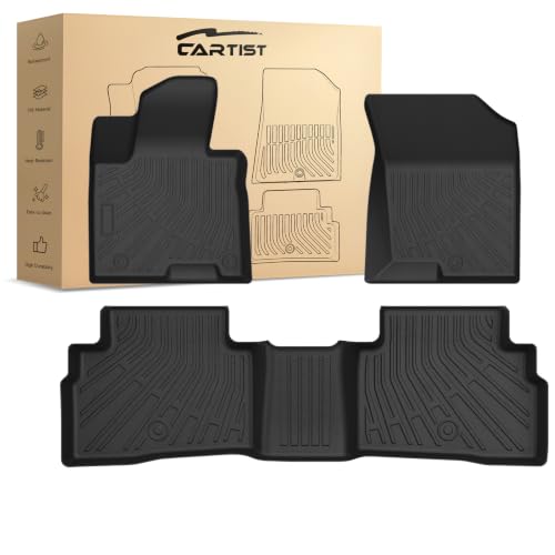 Cartist Floor Mats Fit for Hyundai Tucson NX4 Hybrid 2022 2023 2024 2025 2026 (Not Plug in) 1st & 2nd Row All Weather Floor Liner for Tucson Accessories TPE Heavy Duty - size: 3)Hyundai Tucson NX4 Hybrid【2022-2026】