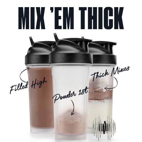 Hydra Cup ShakerShark - 2 Pack 28 oz Protein Shaker Bottles for Protein Mixes with 2x Weighted Wire Whisks, Leak Proof Shaker Cups for Protein Shakes and Pre Workout, (Pink/Purple) - color: Pink/Purple
