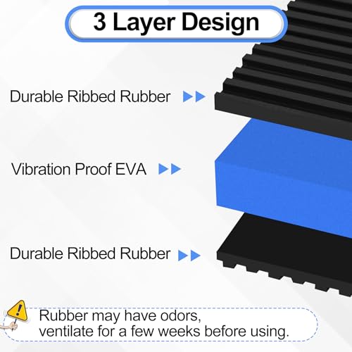 4 Pack Anti Vibration Pads for Washing Machine 3"x3"x7/8", Sound Isolation Vibrating Pad Ribbed Rubber Damping Mat EVA Center for Air Compressors, Conditioner, Treadmill, HVAC Washer Dryer - size: 3" - 4 Pack