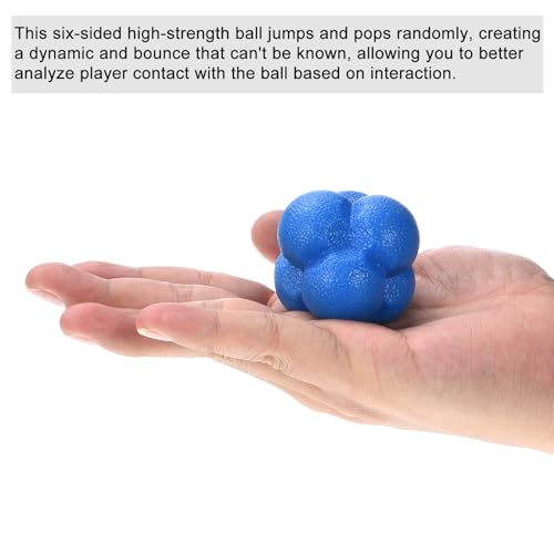 PATIKIL Bounce Reaction Balls Coordination Training Ball Agility Trainer, TPR High Difficulty, for Speed Reflex - color: Blue