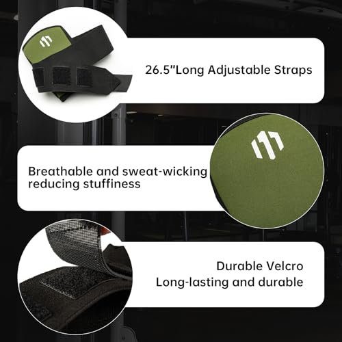 MANUEKLEAR Adjustable Compression Elbow Wraps for Weightlifting(1 Pair), Elbow Sleeves Weightlifting Men with Compression Band, 5mm Neoprene Elbow Strap for Weight Lifting and Bench Press - color: Olive Green, size: S(10.23-11.02 IN)