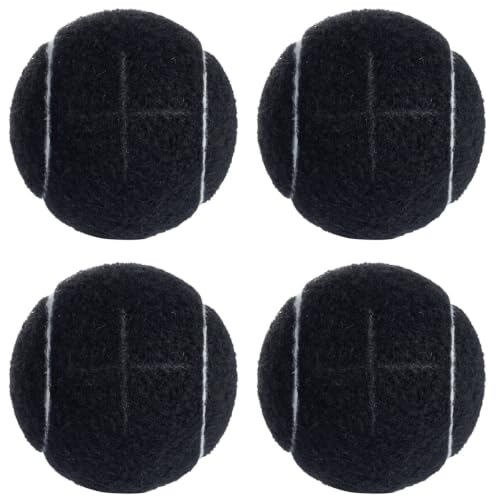 Walker Tennis Balls Precut Tennis Balls for Walkers 4PCS Walkers Legs Universal Precut Glide Balls, Heavy Duty Long Lasting Felt Pad Glide Coverings - color: Black
