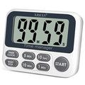 XREXS Digital Kitchen Timer, Magnetic Countdown Up Cooking Timer | with Large LCD Display, Adjustable Volume, Loud Alarm & Strong Magnet for Teachers (Batteries Included)