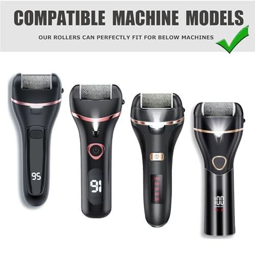 12pcs Replacement Fine Roller Head for Electric Callus Remover, Pedicure Tools Foot File Refill Rollers for Feet Callus Shaver Pedicure Kit (12 Pack Light Coarse) - style: 12pcs Light Coarse