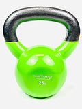 Vinyl Coated Cast Iron Kettlebell Weight - color: Green