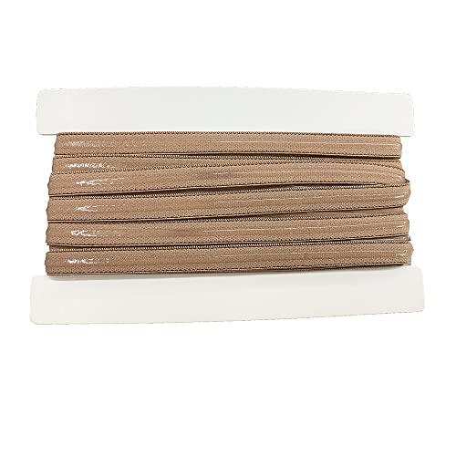 AUNHIRU Multicolor Silicone Elastic Gripper Tape-10mm Stretch Non Slip Gripper Elastic for Garment, 5 Yards a Piece (Natural) - color: Natural