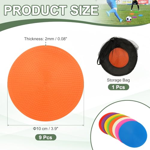 Spot Markers, Poly Spot Marker for Agility Training Floor Dots Non Slip Flat Field Cones - color: Orange, size: 10 cm/3.9inch