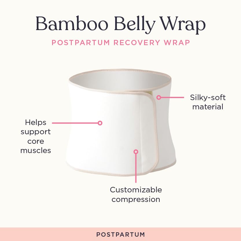 Belly Bandit Postpartum Belly Wrap with Bamboo Viscose - color: Natural, size: Medium