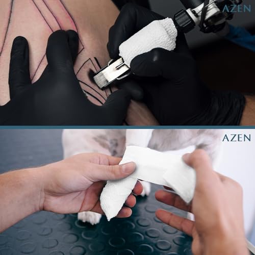 AZEN 16 Pack Self Adhesive Bandage Wrap Pink, 2" X 5 Yards Elastic Cohesive Bandage Wrap, Athletic Tape, Vet Wrap, Ankle Tape, Tattoo Grip Tape Wrap (White) - color: White, size: 2 Inch