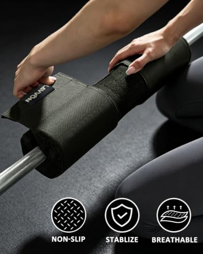 Barbell Squat Pad Set- Nylon Padding AntiSlip- Thick Foam Barbell Pad for Squats Cushion,Lunges&Bar Padding for Hip Thrusts -Standard Olympic Weight Bar Pad (Wrist Straps Weightlifting-Ankle Straps) - color: ArmyGreen