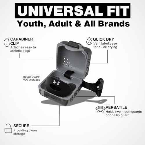 Under Armour Mouth Guard Case. Mouthguard Storage. Keep it Clean and Secure - color: Black