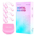 Anti Grinding Guard, Mouth Guard for Grinding Teeth at Night,Mouth Guard for Sleeping,Transparent Pink, 4 Pack/2 Size, Night Guards with 2 x 5X Mirror Case - size: 2 Sizes (4 Pack)