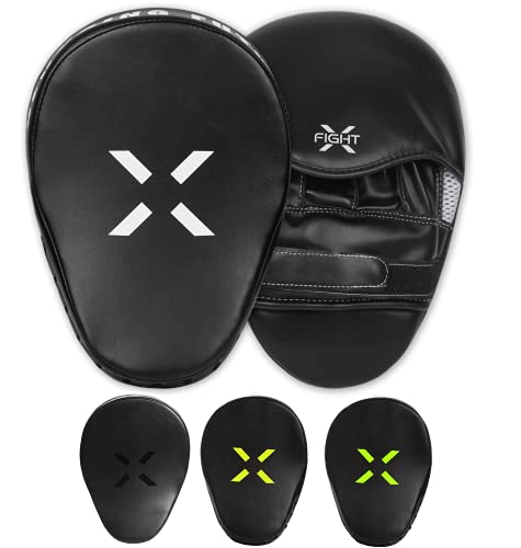 Punching Mitts for Boxing Leather Curved Punch Mitts Men & Women MMA Training Equipment Muay Thai Sparring Training Mitts MMA Hitting Pads Available Multiple Colors - color: White