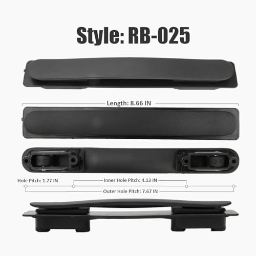 Luggage Handle Replacement Suitcase Handle Repair Grip for Travel Bag RB025 | Comfortable grip design, easy mounting, ideal for restoring damaged handles on suitcases, luggage cases, and travel gear - color: RB-025