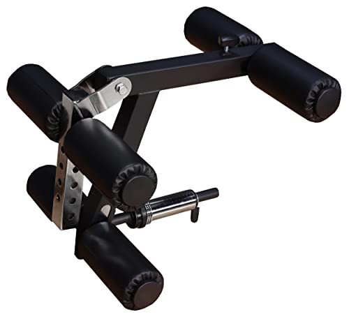 DF106 Leg Curl Leg Extension Attachment – Fully Adjustable for Isolated Leg Training Home Gym – 300 LBS Capacity – Plate Loaded for Standard and Olympic Plate for Strength Training by Deltech Fitness