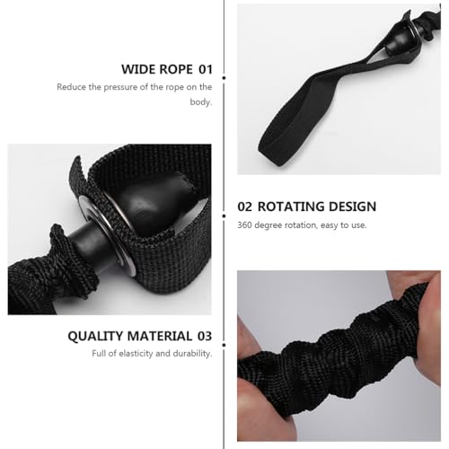 Toddmomy Ab Roller Pull Ropes Abdominal Wheel Pull Ropes Resistance Bands for Core Training Built-in Cloth Cover 4 Pack for Home and Gym Use
