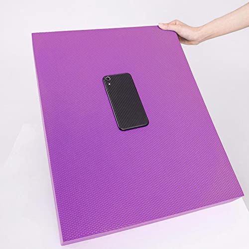 RiToEasysports Fitness Yoga Balance Mat, Balance Training Foam Pad Flat Support Soft Cushion High Exercise Yoga Mat Training Mats for Women Mats - color: Dark Rattan Purple