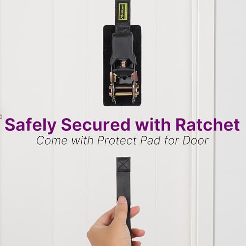 Manificent Door Anchor for Resistance Bands, Heavy Duty Padded Door Anchor System Door Hook, Must-Have Workout Exercise Bands Attachment Compatible for Loop Bands, Resistance Tube - style: Door Anchor Green 5Points