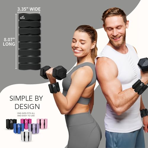 Ankle Wrist Weights for Women Men A Pair of 2lbs/3lbs/4lbs | Adjustable Arm & Leg Weights, Silicone Weighted Bracelet for Pilates Yoga Water Pool Walking Home Fitness Strength Training - color: Black, size: 4lbs Pair (2lb each weight)
