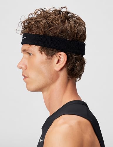 Nike Unisex Adult Swoosh Classic Headband - color: Black/white