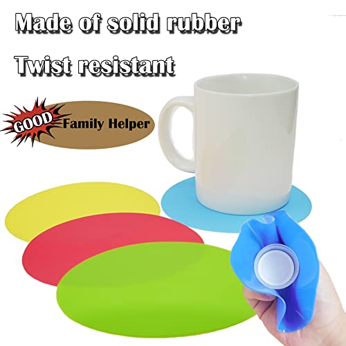 Rubber Jar Opener Gripper Pad-Jar Opener for Weak Hands-Silicone Heat Insulation Pad Round-Rubber Grippers for Opening Jars | Ideal for seniors and arthritis hands. Non-slip silicone provides extra grip to open tough jars effortlessly.