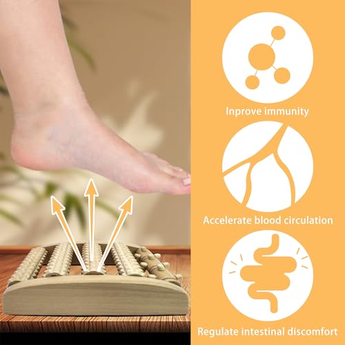 Foot Massager Roller (One Foot). Plantar Fasciitis & Pain Relief. Shiatsu & Acupressure Reflexology Tool, Myofascial Release, Trigger Point Acupuncture. (5.55x4.57x1.77 inch) - size: 5.55x4.57x1.77 Inch