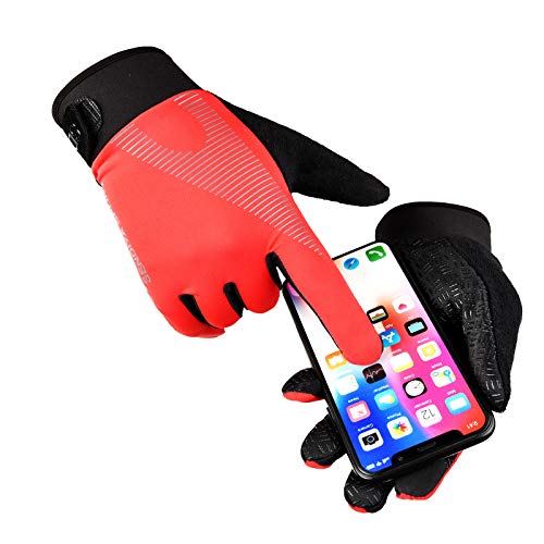YHT Workout Gloves, Full Palm Protection & Extra Grip, Gym Fishing Fencing Gloves for Weight Lifting, Training, Fitness, Exercise (Men & Women) - color: Red, size: X-Large