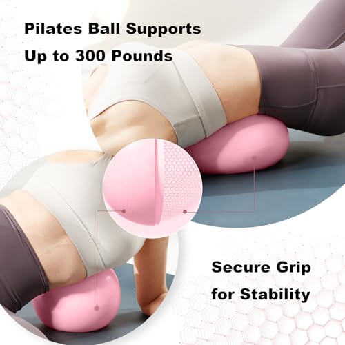 Exercise Ball for Workouts, 9 Inch Pilates Ball Anti-Burst and Slip Resistant Yoga Ball for Gym Fitness and Physical Therapy - color: Pink 25cm