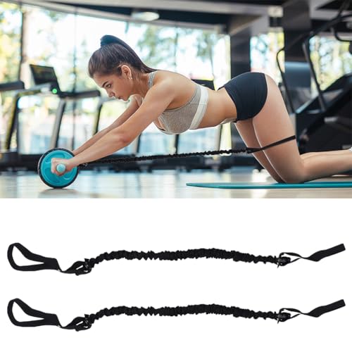 Toddmomy Ab Roller Pull Ropes Abdominal Wheel Pull Ropes Resistance Bands for Core Training Built-in Cloth Cover 4 Pack for Home and Gym Use