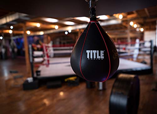 TITLE Boxing Gyro Balanced Leather Speed Bag: Speed Bag for Boxing, Speedbag, Speed Bags, Boxing Speed Bag, Title Speed Bag, Boxing Bag, Boxing Equipment, Punching Bag - size: L (7" x 10")