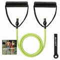 RitFit Single Resistance Exercise Band with Comfortable Handles - Ideal for Physical Therapy, Strength Training, Muscle Toning - Foam Padding Door Anchor and Starter Guide Included - size: 8-12lbs