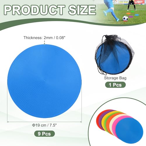 Spot Markers, Poly Spot Marker for Agility Training Floor Dots Non Slip Flat Field Cones - color: Blue, size: 19 cm/7.5inch