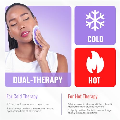 ICEWRAPS 4 inches Round Reusable Ice Packs with Cloth Backing 5-Pack Purple | Easy to Use Hot and Cold Gel Pack, Flexible Cold Packs, Leak-Resistant, Sensitive Skin Safe, Made in Canada, FSA-HSA Eligible - style: Purple- with Cloth Backing