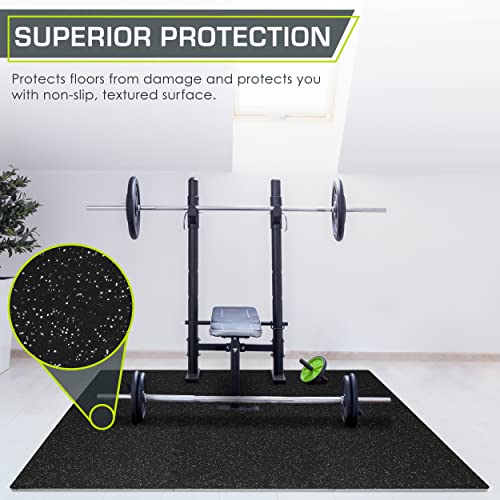 ProsourceFit Rubber Top Exercise Puzzle Mat ½-inch, EVA Foam, Protective Interlocking Tiles for Home Gym Equipment and Workouts; Grey, 24 SQ FT, 6 Tiles - color: Grey, size: 6 Pack (24 SQ FT)