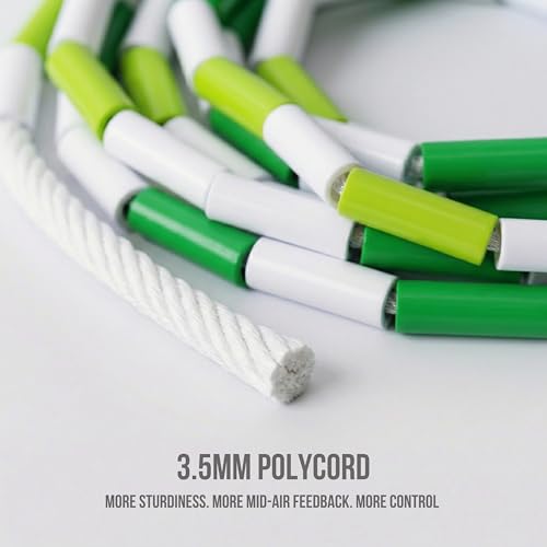 Pro-Grade Beaded Jump Rope for Beginners - color: Emerald