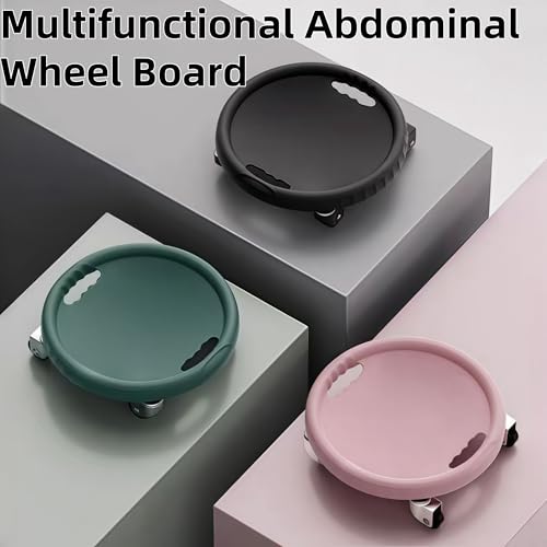 Ab Roller Wheel, Women's Multifunctional Abdominal Wheel Board with Mat,360° Rotating,for Home Gym, Full Body Fat Burning & Abdominal Training - Portable Fitness for Women - color: Black