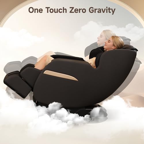 Real Relax 2026 Upgraded 2D SL-Track Massage Chair,Recliner Full Body Zero Gravity with 8 Auto Modes and Upgraded LCD Screen,Added Voice Broadcast,Headrest Cushion,Child Lock and Pause Button,Black - color: Black