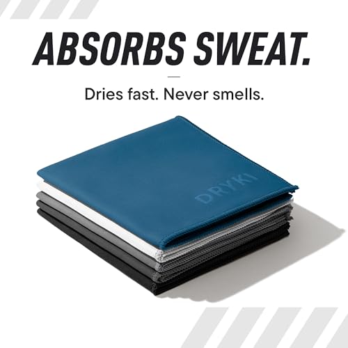 DRYKI Pocket-Sized Sweat Towels - The Original Sweat Absorbing Handkerchiefs - Quick-Dry Microfiber Sweat Rags for Face, Hands, & Body - Men & Women - Gym, Sports, and Work (Neutrals: 5 Pack) - color: *Neutrals