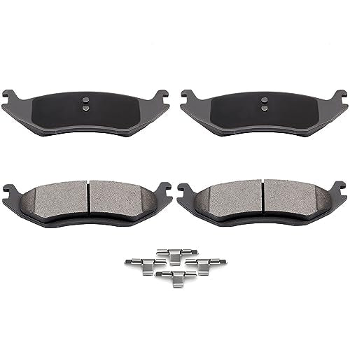 SCITOO D967 Rear Semi-Metallic Brake Pads Sets & Hardware - Fit For Chrysler Aspen 2007-2009, Dodge Durango/Ram 1500, Ram 1500 Classic 2019-2021 - size: Rear D967-7867