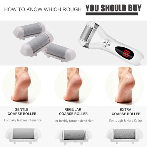 12pcs Replacement Fine Roller Head for Electric Callus Remover, Pedicure Tools Foot File Refill Rollers for Feet Callus Shaver Pedicure Kit (12 Pack Light Coarse) - style: 12pcs Light Coarse