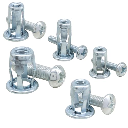 50 Pack Hollow Door Anchor Set, M4 M5 M6 M8 | Metal Cavity Fixing, Aluminium Cladding, Extra Short Wall Anchors for Steel Pipe Iron Sheet Plastic Sheet, M4 M5 M6 M8 - size: 50 Pack(M4 M5 M6 M8)