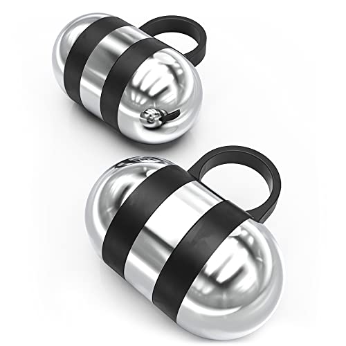 Synergee Cardio Hand Weights. Steel Hand Weights Dumbbell Set with Anti-Slip Silicone Finger Loop for Workout, Fitness, Training for Men and Women. Sold In Pairs. Available in 1lb, 1.5lb and 2lb Sets - color: 2LB Chrome