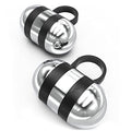 Synergee Cardio Hand Weights. Steel Hand Weights Dumbbell Set with Anti-Slip Silicone Finger Loop for Workout, Fitness, Training for Men and Women. Sold In Pairs. Available in 1lb, 1.5lb and 2lb Sets - color: 2LB Chrome