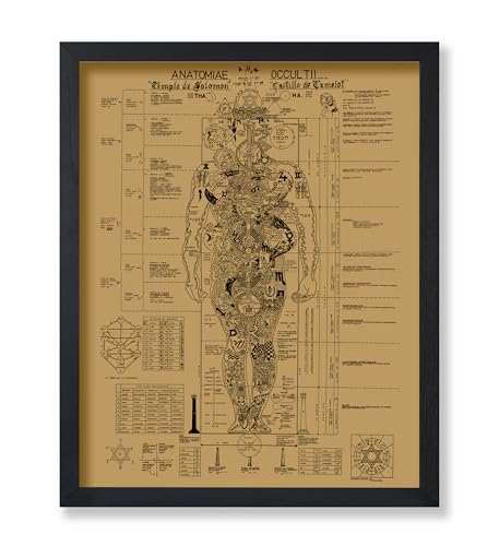 Poster Master Vintage Human Body Print - Retro Occult Anatomy Poster - Halloween Art - Gift for Men & Women - Gothic Wall Decor for Living Room, Bedroom or Dorm - 8x10 UNFRAMED Wall Art - color: Style-03, size: 8"L x 10"W