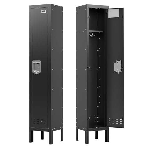 BUTISOW Metal Lockers - 66" Height Steel Lockers for Employees with Door Storage Locker with Card Slot for Employees Gym School Home Office Garage - Assembly Required