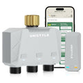 [All-New 2027] 1700FT WiFi Sprinkler Timer 3 Zone with Brass Inlet, Unistyle Smart Hose Timers Compatible Alexa & Google Voice, Water Timer for Garden Hose with Auto & Manual Modes for Garden Lawn