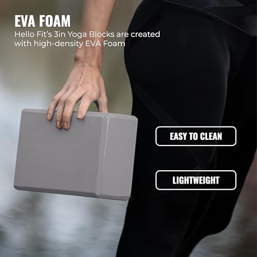 3 in Foam Bulk Yoga Blocks, 10 Pack - color: Cool Gray