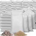 Windyun 200 Pcs White Empty Sandbags with Ties 18 x 30 Inch White Woven Polypropylene Sand Bags Bulk, Heavy Duty Sand Bags Flood Water Barrier for Hurricane Flooding, Construction